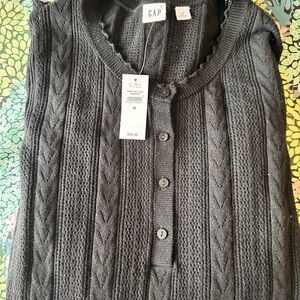 GAP Women’s Black Cable Knit Bell Sleeve Sweater